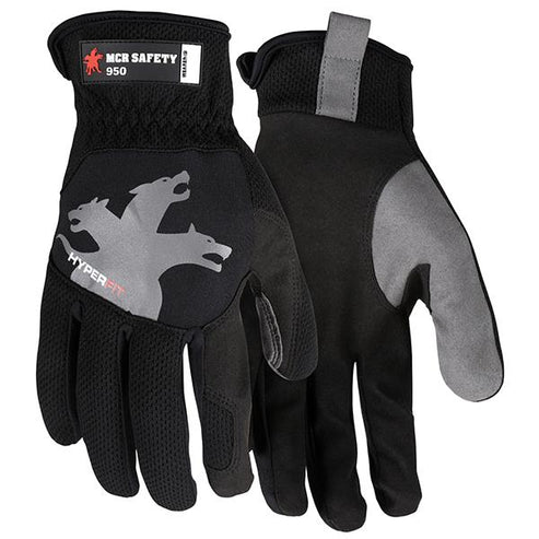HyperFit Mechanics Gloves - Synthetic Leather Palm