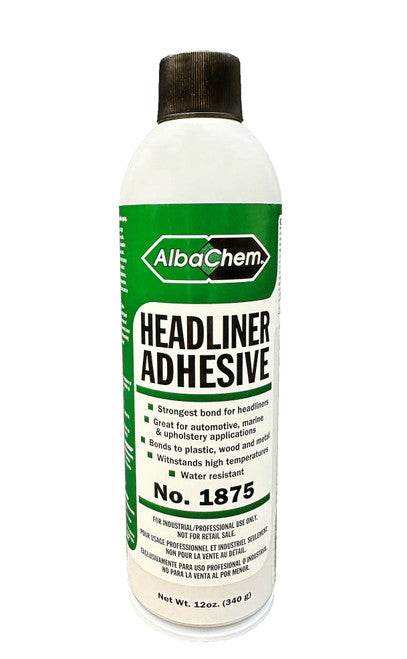 AlbaChem Headliner Adhesive will withstand high temperatures.