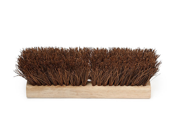 Carolina Mop DECK SCRUB BRUSH easily removes dirt and grime from deck surfaces. It is available in White Tampico, Plastic Fiber, or Palmyra Deck Scrub. Wood Block.