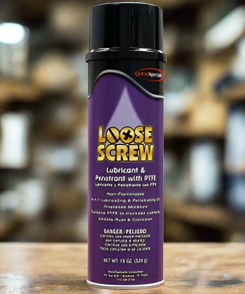 Questspecialty Loose Screw is a non-flammable, 4-in-1 formula that penetrates, lubricates, displaces moisture, and resists corrosion.