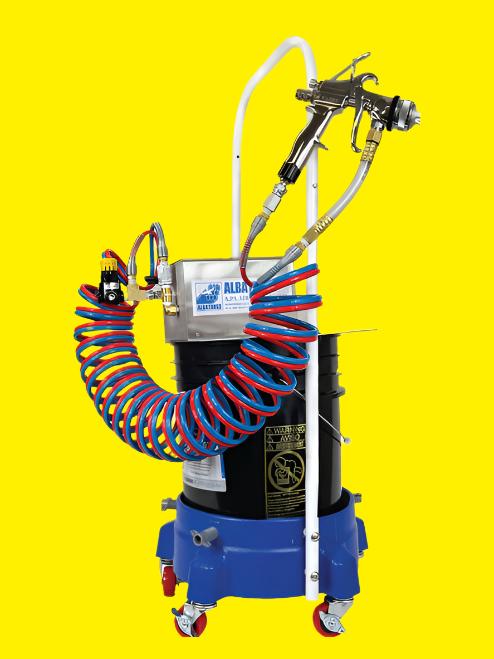 APS BULK ADHESIVE SYSTEM The Albatross APS (Adhesive Application System) Bulk Adhesive Applicator utilizes compressed air through the Albatross PSN spray.