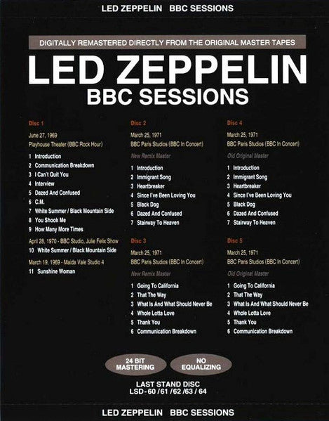 BBC Sessions Last Stand Disc Out OF Print