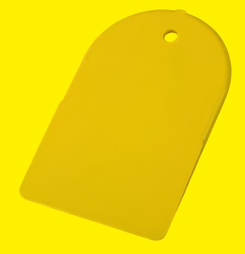 Great for applying bulk pallet adhesives and block out. It can also be used to scrape in tight spaces