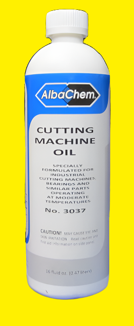 AlbaChem Cutting Machine Oil is a medium-viscosity lubricating oil designed for cutting machines, bearings, and similar parts operating at moderate temperatures.