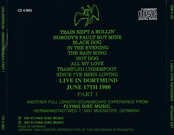 Dinosaurs Rule! Part 1 & 2 Flying Disc Music Out Of Print