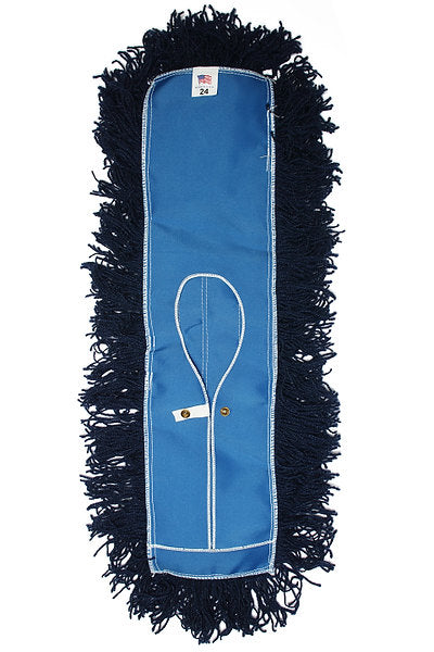 Carolina Mop Electrostatic Dust Mop uses powerful static electricity to magnetically attract dust, debris, and allergens, trapping them for effective removal.