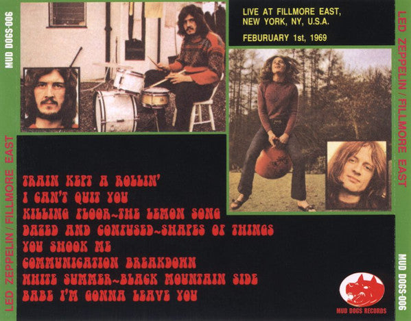 Flimore East 1969 Volume 1 & 2 Mud Dogs Records Out Of Print