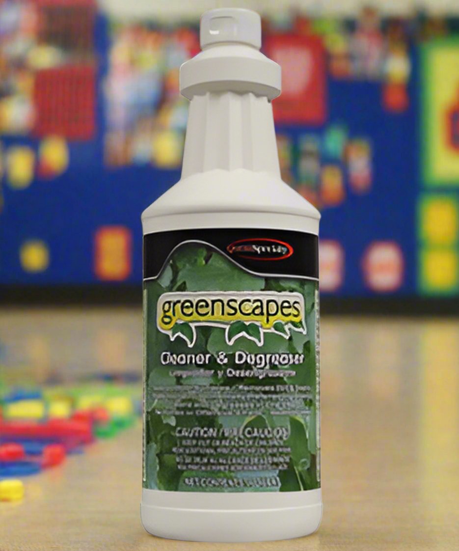 2650 Questspecialty GREENSCAPES Cleaner Degreaser For use on walls, floors, tile, vinyl upholstery, metal, porcelain, concrete, and countertops.