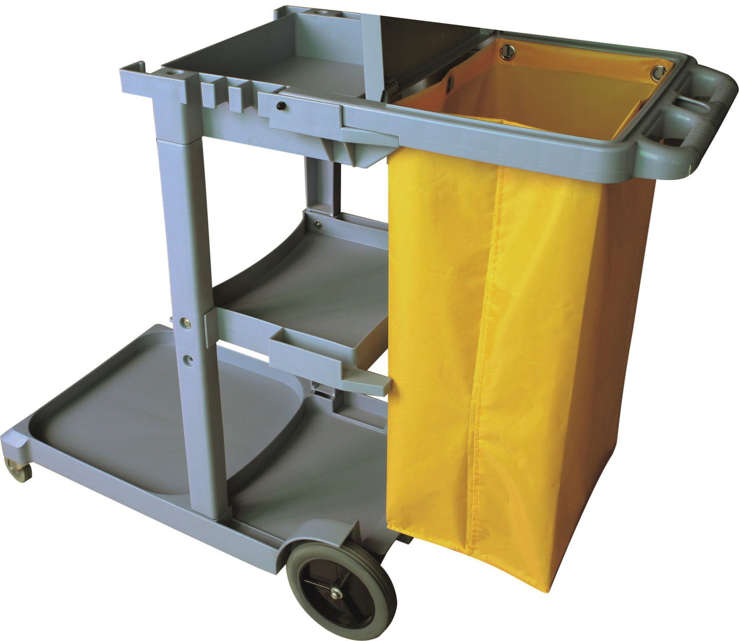 Carolina Mop JANITOR CAST CART is perfect for housekeeping tasks. Its spacious design and laundry bag provide ample storage and mobility. Replacement Laundry bags are available.