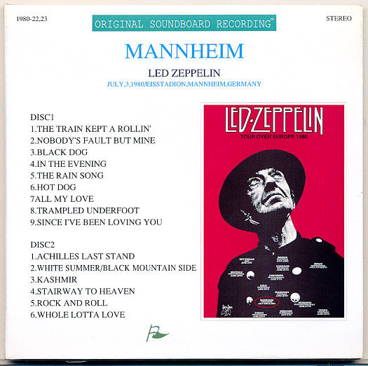 Mannheim 1980/07/03 Flagge Label Out Of Print