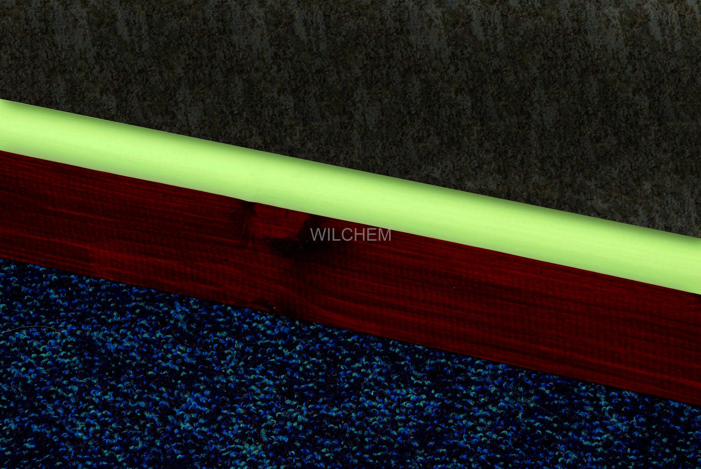 HESKINS EGRESS TAPE GLOWS IN THE DRAK. Its primary use is marking many areas as hazard marking tape. Doorways Marking doorways, particularly door frames, allows exit and entry points to be found in low-light or lights-out situations.