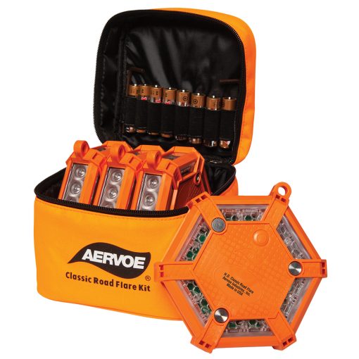 H.D. Classic Road Flare Kit Amber Or Red LEDs Battery