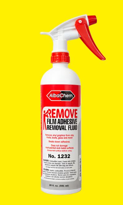 Albachem REMOVE is an easy-to-use, non-toxic adhesive remover