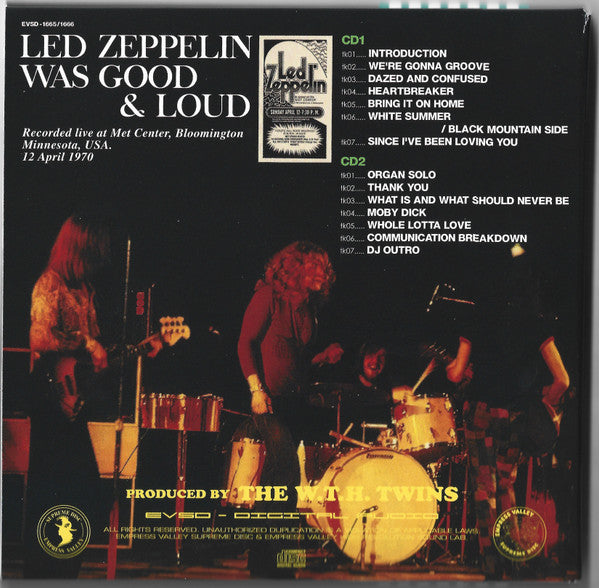 Led Zeppelin Was Good And Loud Empress Valley Supreme Disc Out Of Print