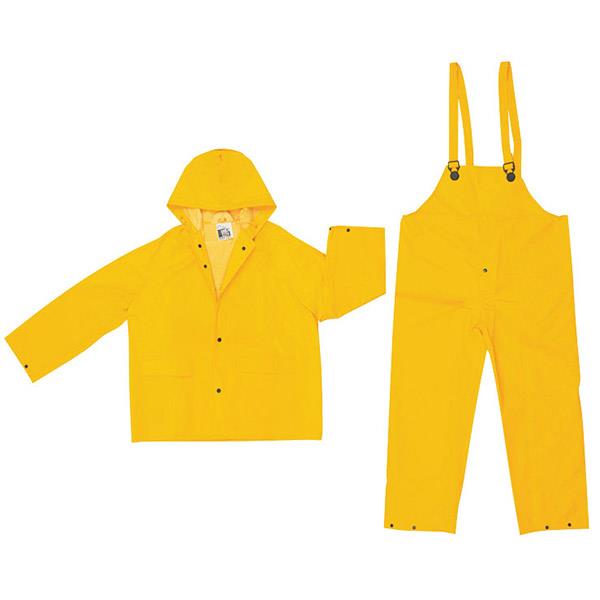 MCR Safety Classic 3-Piece Rain Suit, 2X-Large, Yellow