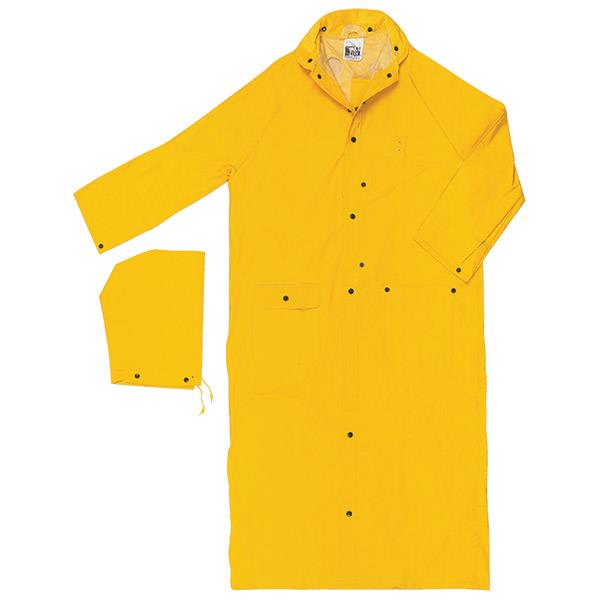 MCR Safety Classic Plus Rider Coat, Large, Yellow