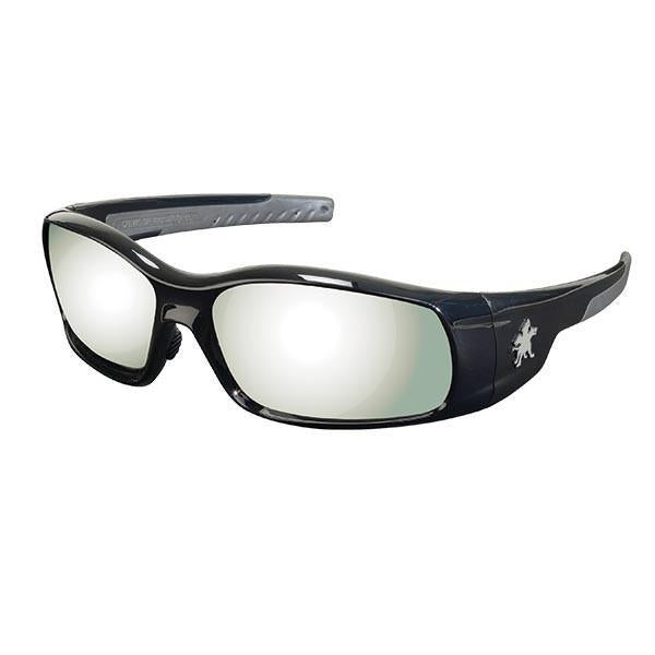 MCR Safety Swagger® Eyewear, Black Frame, Silver Mirror Lens - Case of 12