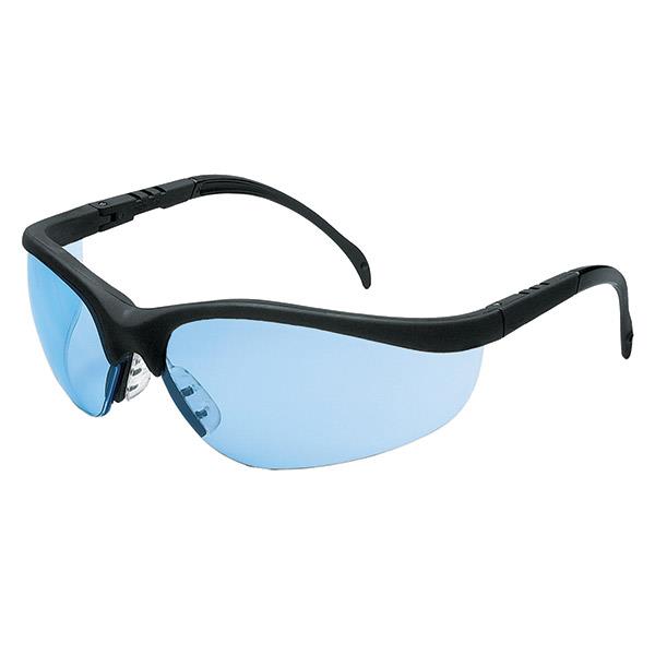 MCR Safety Klondike® Eyewear, Black Frame, Light Blue Lens - Case of 12