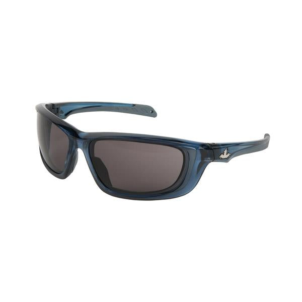MCR Safety USS Defense® Eyewear, Blue Frame, Max3™ Gray Anti-Scratch Lens - Case of 12