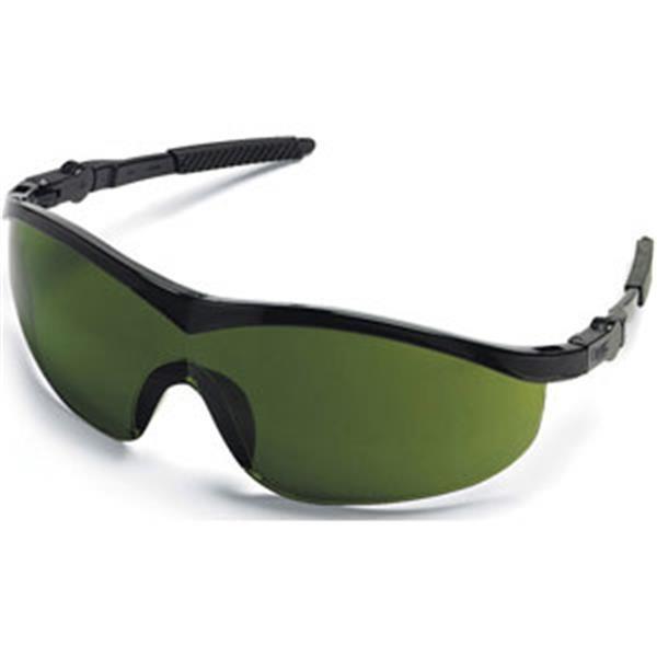 MCR Safety ST1 Series Eyewear, Black Frame, Green Filter Shade 3.0 Lens - Case of 12