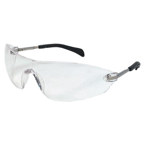 MCR Safety S22 Series Eyewear, Chorme Metal Temples, Clear Lens - Case of 12