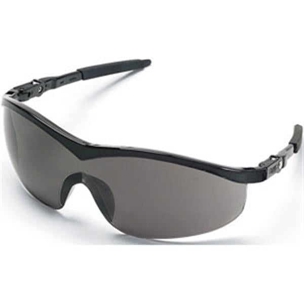 MCR Safety ST1 Series Eyewear, Black Frame, Gray Lens - Case of 12