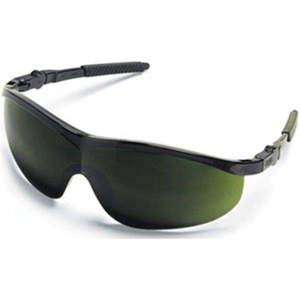 MCR Safety ST1 Series Eyewear, Black Frame, Green Filter Shade 5.0 Lens - Case of 12