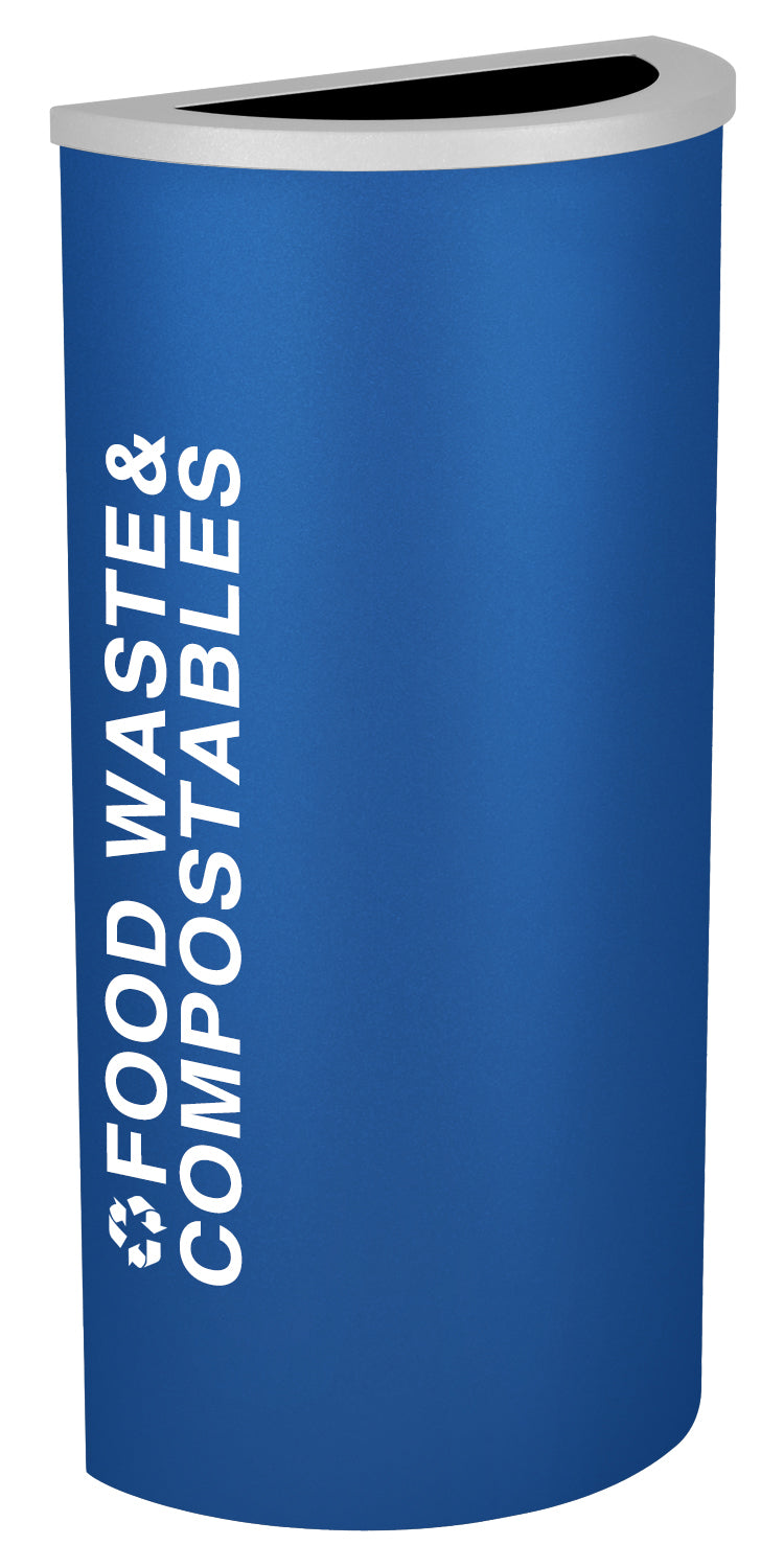 Classic Kaleidoscope 8-Gallon Half-Round Receptacle