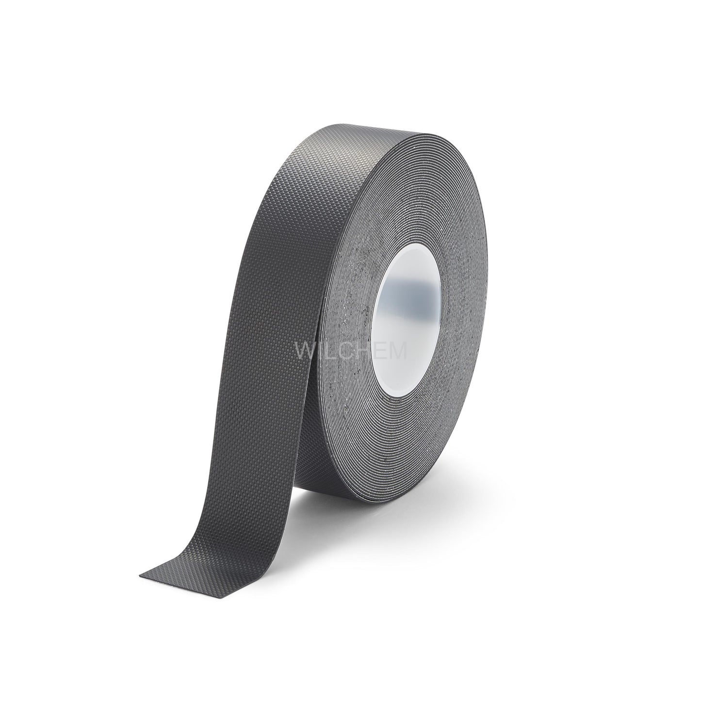 HESKINS HANDRAIL GRIP NON-ABRASIVE TAPE. May be applied on external handrails and internal ones due to the material's inability to retain water, preventing the surface from freezing and causing discomfort for the user.