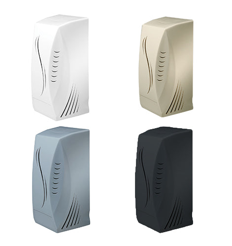 Introducing the Air Scent Odyssey Battery Fan Air Freshener Dispenser, designed to effectively eliminate unpleasant odors in commercial restrooms.