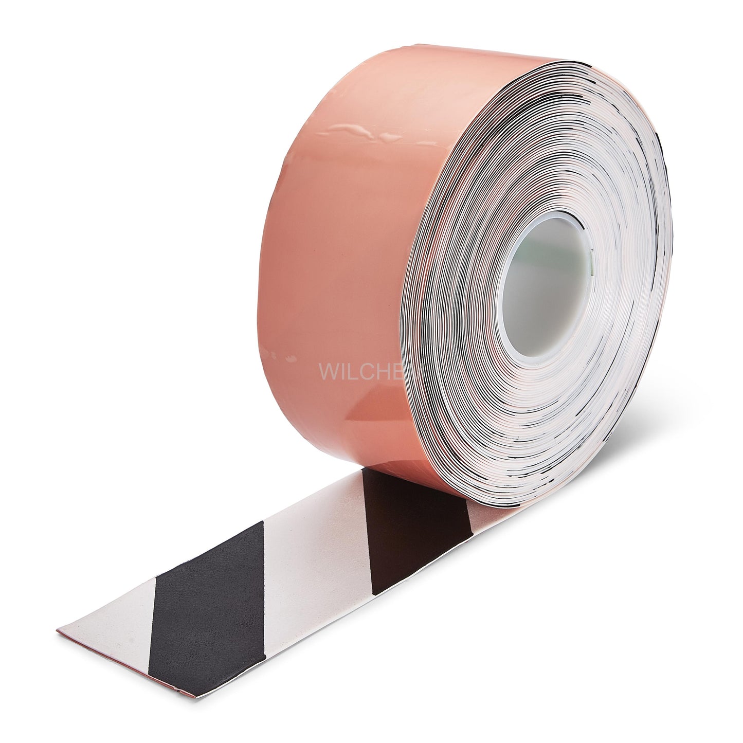 HESKINS PERMASTRIPE HAZARD TAPE. It is removable, and its extreme strength ensures that it will not snap or fracture, resulting in its unique ability to change the color of individual areas.