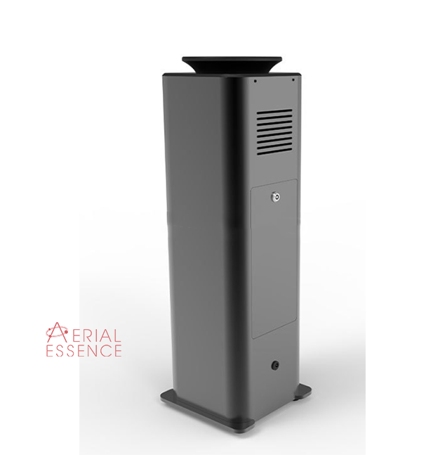 The AE-3000F Aroma Oil Diffuser Pedestal is perfect for lobbies and foyers of all sizes. It covers a range of up to 105,944 cubic feet and can be controlled via an LDC Touch Screen or WIFI App for added convenience