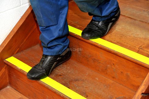 Safety Yellow. The coarser grit makes for a rougher grip tape that allows for heightened durability when exposed to the elements. Coarser surface to prevent clogging by dust and mud Suitable for construction and more heavy-duty sites Available in widths from 0.75″ to 46″