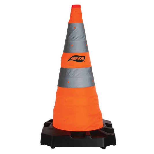 28″ H.D. Collapsible Safety Cone With 2 Blinking LED