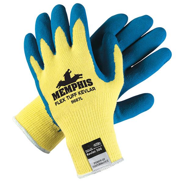 Flex Tuff Latex Coated Gloves - 10 Gauge DuPont Kevlar Fibers