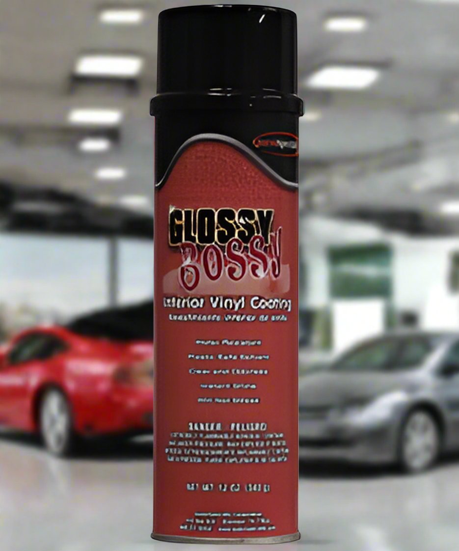 Questspecialty  Glossy Boss It contains a gloss boosting UV absorber; it is perfect for use on vehicle interiors.