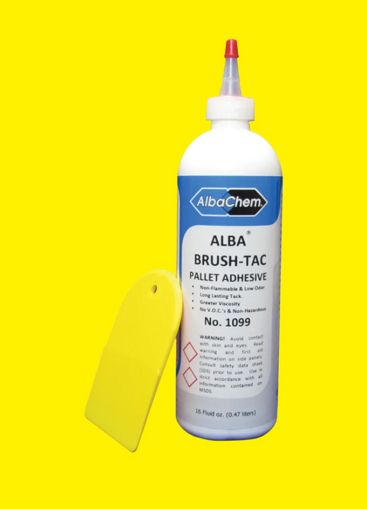 AlbaChem Brush Tack is a non-flammable, non-V.O.C. water-based adhesive. It is specifically designed for manual application