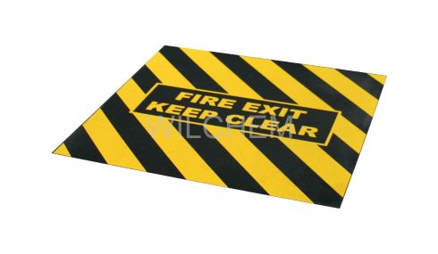 HESKINS SAFETY-GRIP FIRE EXIT MARKER. Heskin's anti-slip fire exit markers have been developed and produced to offer a faster, more efficient way of creating a clear zone and prominent signage for fire exits