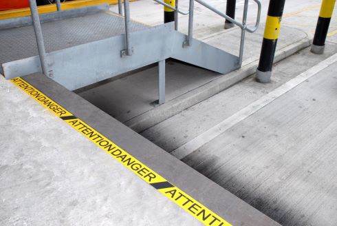 The Heskins range of printed anti-slip tape is perfect for marking hazardous areas to advise employees and guests to use caution when walking on or near certain areas. 