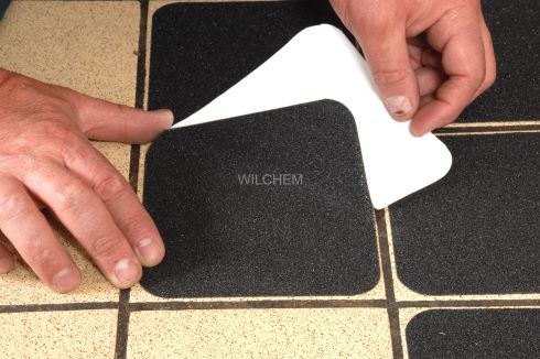 Tile-HESKINS SAFETY-GRIP STANDARD BLACK. Safety-Grip is a suitable safety product for various applications, including, but not limited to, stair nosing, walkways, ramps, airboats, gun grips, and vehicle steps. 