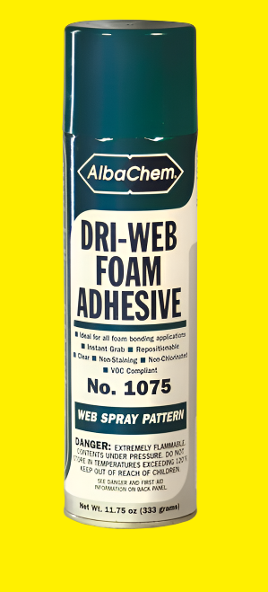 AlbaChem DRI-WEB FOAM ADHESIVE SPRAY is a special-purpose 