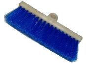 Carolina Mop Dual Surface Deck Brush features a 10” long foam plastic block for quick and efficient surface cleaning. Its threaded handle hole makes it easy to use on smooth and rough surfaces. 