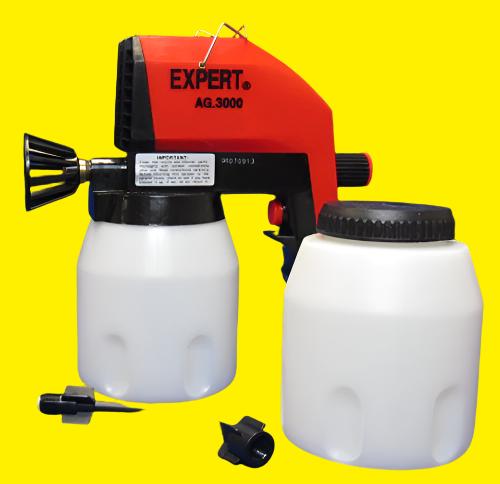 EXPERT AG3000  Adhesive Spray Gun: A high-quality electric airless sprayer for applying liquid pallet adhesives. It can be used with water-based and solvent-based bulk adhesives