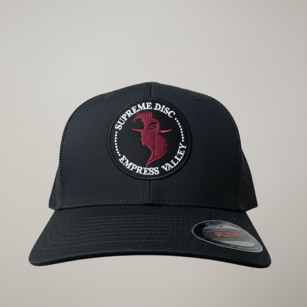 Hat - Burgundy Head / White Font / Hat Color BG