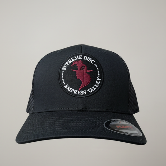 Hat - Burgundy Head / White Font / Hat Color BG