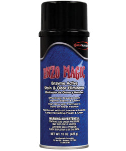 Questspecialty ENZO MAGIC breaks down organic stains and odors caused by blood, urine, feces, vomit, and most foods.