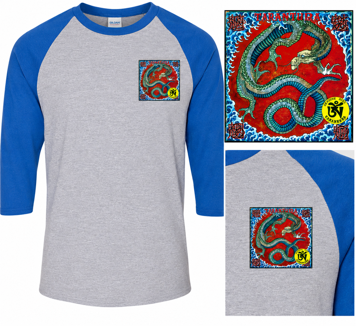Jersy Style 3/4 Sleeve Evil Spirits in Kyoto Blue Dragon Cover