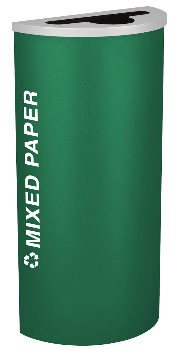 Classic Kaleidoscope 8-Gallon Half-Round Receptacle