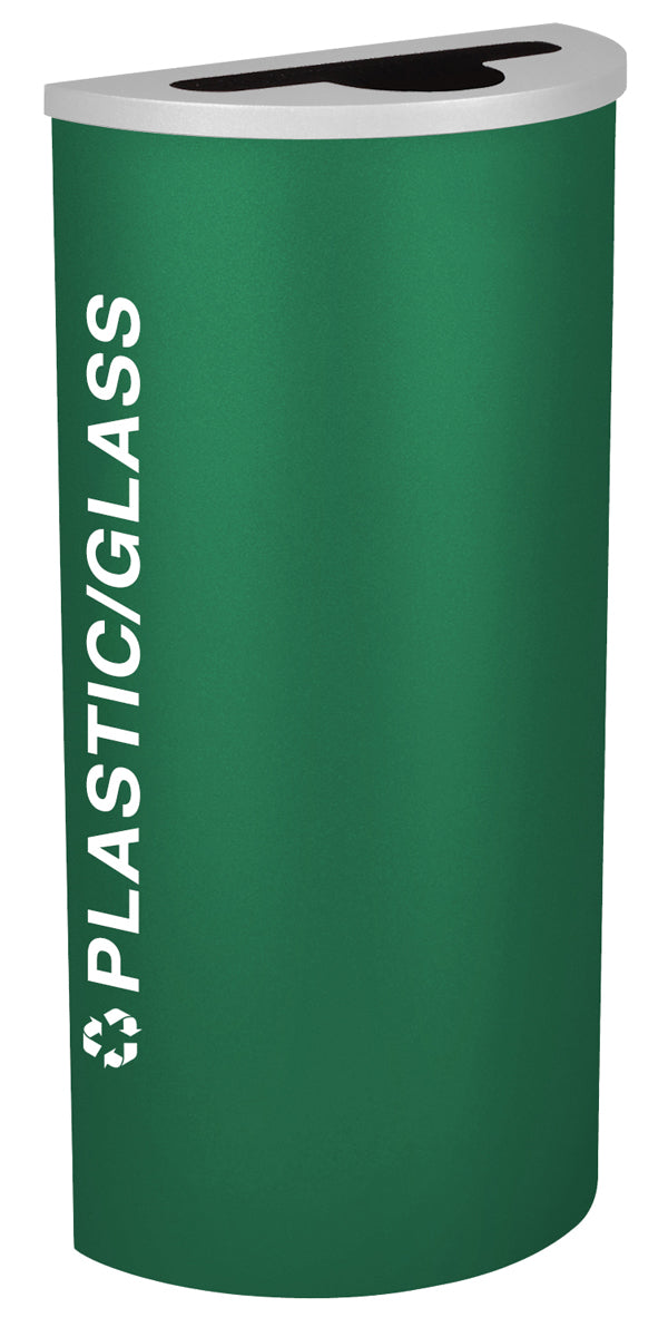 Classic Kaleidoscope 8-Gallon Half-Round Receptacle