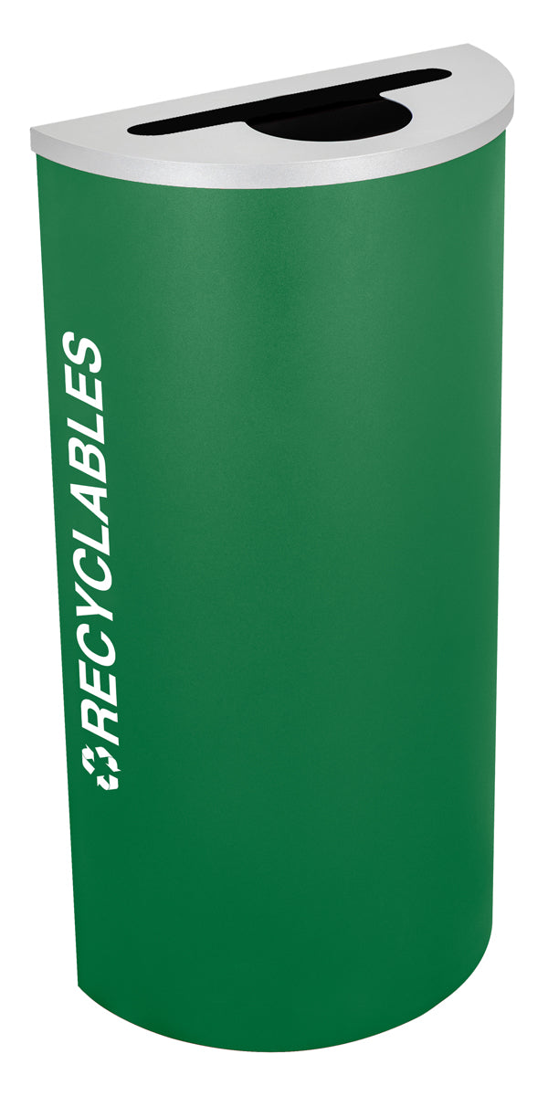 Classic Kaleidoscope 8-Gallon Half-Round Receptacle